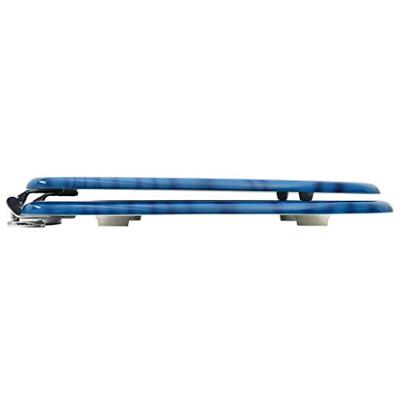 VidaXL Toiletbril met deksel waterdruppel mdf blauw VidaXL Toiletbril met deksel waterdruppel mdf blauw