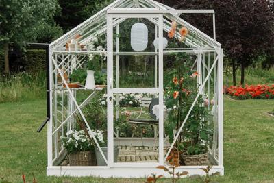 Royal Well | Mary III Full Options Tuinkas | Veiligheidsglas 3 mm | Wit