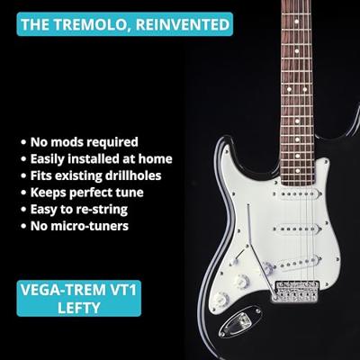 VegaTrem VT1 UltraTrem Standard Stainless Steel Left-Handed brug voor elektrische gitaar