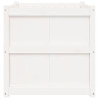 Plantenbak 70x70x70 cm massief grenenhout wit - thumbnail