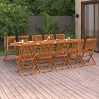 11-delige Tuinset 280x90x75 cm massief acaciahout - thumbnail