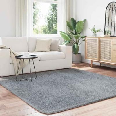 Hoogpolig vloerkleed NAVARRA 200x200 cm polyester zilvergrijs Hoogpolig vloerkleed NAVARRA 200x200 cm polyester zilvergrijs