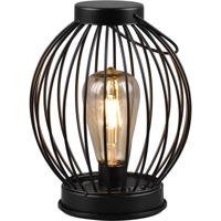 Zwarte Solar LED Tafellamp - Spatwaterdicht IP44 - Warm Wit Licht 2700K - thumbnail