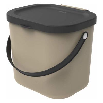 Rotho ALBULA Bio Afvalbakje 23.5x20x20.8 cm 6L Cappuccino