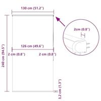 Doucherolgordijn met cassette 130x240 cm stofbreedte 126 cm - thumbnail