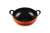 Le Creuset Wokpan / Balti Dish - Oranjerood - ø 24 cm / 2.7 liter - geëmailleerde anti-aanbaklaag - thumbnail