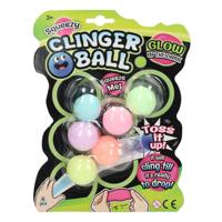 Squeeze Bal Sticky Wall Glow in the Dark, 6st - thumbnail