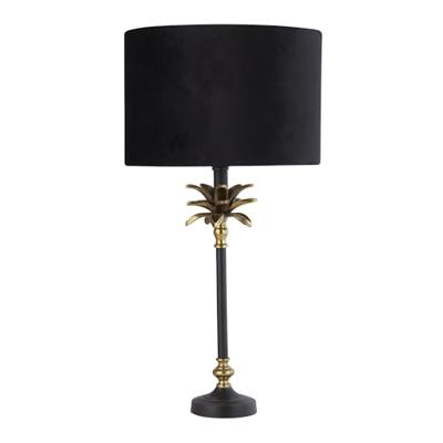 Searchlight TafellampPalm zwart met zwarte kap - EU81211BK