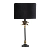 Searchlight TafellampPalm zwart met zwarte kap - EU81211BK - thumbnail