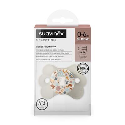 Symmetrische fopspeen XPro 0/6M Wonderland SUAVINEX beige