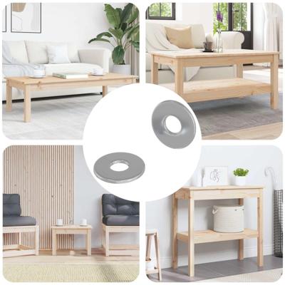 VidaXL Washers 2 pcs zilver 12 x 12 x 1,2 cm ijzer