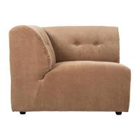 HKliving Vint bank left Corduroy Rib Brown - thumbnail