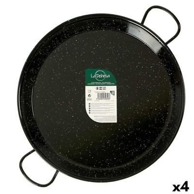 Pan La Dehesa Zwart Geëmailleerd Staal Ø 50 cm 64 x 6 x 54 cm (4 Stuks)