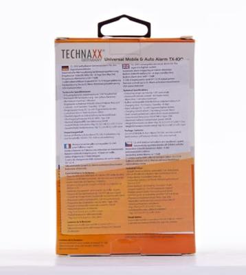 Technaxx TX-100 Auto-alarmsysteem Afstandsbediening, Binnenbewaking 12 V, 24 V Zwart - thumbnail