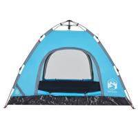 Tent 3-persoons snelontgrendeling blauw - thumbnail