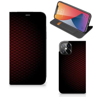 iPhone 12 Pro Max | Hoesje met Magneet | Geruit Rood