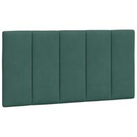 Hoofdbordkussen 100 cm fluweel donkergroen - thumbnail
