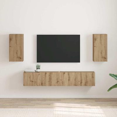TV Wandkast 2 pcs Ambachtelijk eiken 30 x 31 x 60 cm TV Wandkast 2 pcs Ambachtelijk eiken 30 x 31 x 60 cm