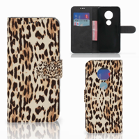 Motorola Moto G7 | G7 Plus | Telefoonhoesje | Met pasjeshouder | Leopard - thumbnail