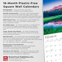 Inspiration 2026 12 X 24 Inch (Hanging) Monthly Square Wall Calendar Foil Stamped Cover Plastic-Free - thumbnail