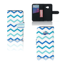 Samsung Galaxy Xcover 4 | Xcover 4s | Telefoon Hoesje | Zigzag Blauw - thumbnail