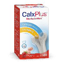 CalxPlus Aardbei 60 Kauwtabletten - thumbnail