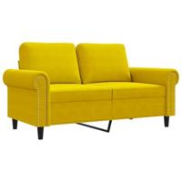 Tweezitsbank 120 cm fluweel geel - thumbnail