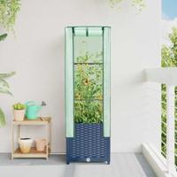 VidaXL Plantenbak verhoogd met kashoes 40x40x139 cm rattanlook - thumbnail