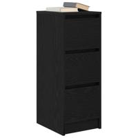 Dressoir 29,5x34x76 cm spaanplaat zwart eikenkleurig - thumbnail