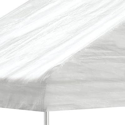 Prieel met dak 2,28x2,23x2,69 m polyetheen wit - thumbnail