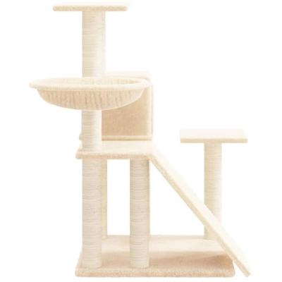 VidaXL Kattenmeubel met sisal krabpalen 82 cm crèmekleurig - thumbnail