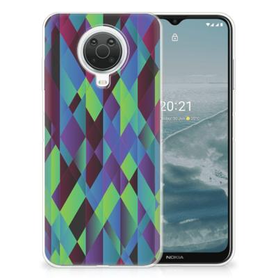 Nokia G20 | G10 | TPU Hoesje | Abstract Green Blue