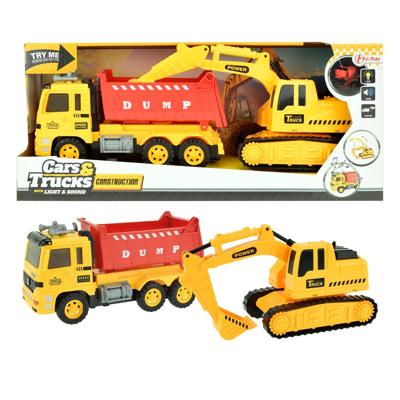 CARS & TRUCKS Vehicool kiepwagen met graafmachine