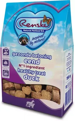Renske Gezonde Beloning eend hondensnack 2 x 150 g Renske Gezonde Beloning eend hondensnack 2 x 150 g