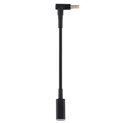 Coude 5,5 x 1,7 mm vers adaptateur USB-C/Type-C Câble tressé en nylon