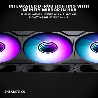 Phanteks PH-F120M25_G2_DBK01 PC-ventilator Zwart (b x h x d) 120 x 25 x 120 mm