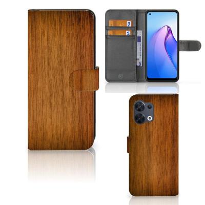 OPPO Reno8 | Book Style Case | Donker Hout