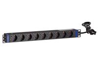 DSI 19 inch 9 voudige stekkerdoos stekkerdoos (Zwart) - thumbnail