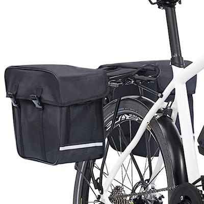 VidaXL Fietstas voor bagagedrager dubbel waterdicht 35 l zwart
