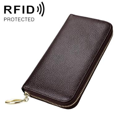 906 Antimagnetic RFID Litchi Texture Women Large Capacity Hand Wallet Purse Phone Bag with Card Slots(Coffee) 906 Antimagnetic RFID Litchi Texture Women Large Capacity Hand Wallet Purse Phone Bag with Card Slots(Coffee)