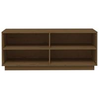 VidaXL Schoenenkast 110x34x45 cm massief grenenhout honingbruin - thumbnail
