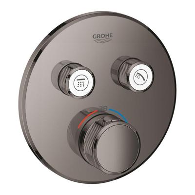 Grohe SmartControl Inbouwthermostaat - 3 knoppen - rond - hard graphite 29119a00