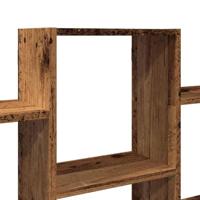 Wandschap 159x18x66 cm bewerkt hout oud houtkleurig - thumbnail