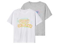 pepperts! 2 meisjes T-shirts (158/164, Wit/grijs) - thumbnail