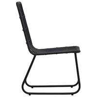 Tuinstoelen 2 st poly rattan zwart - thumbnail
