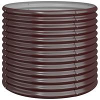 Plantenbak 80x80x68 cm gepoedercoat staal bruin - thumbnail