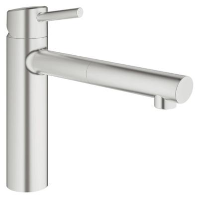 Grohe Concetto keukenkraan met uittrekbare kraanuitloop Supersteel