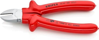 Knipex Zijsnijtang verchroomd dompelisolatie, VDE-getest 180 mm - 7007180 - thumbnail