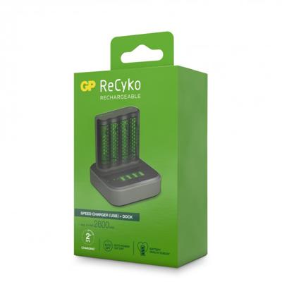 GP Recyko USB Lader En Doc + 4 AA Batterijen 2600mah