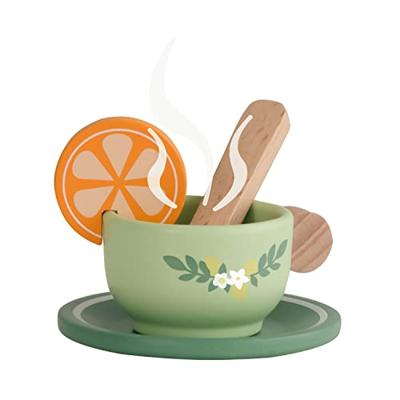 Classic World houten vintage theeset met dienblad, 14dlg.
